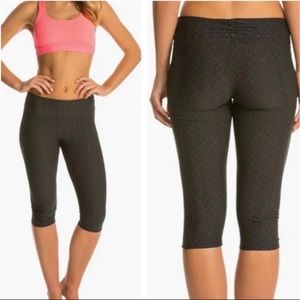 Prana Misty Jacquard Charcoal Cropped Leggings